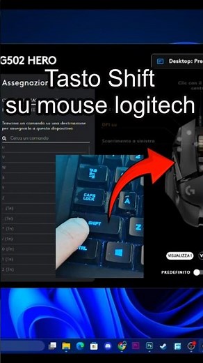 How to put the SHIFT key on a logitech mouse #shorts #logitech #viralvideo