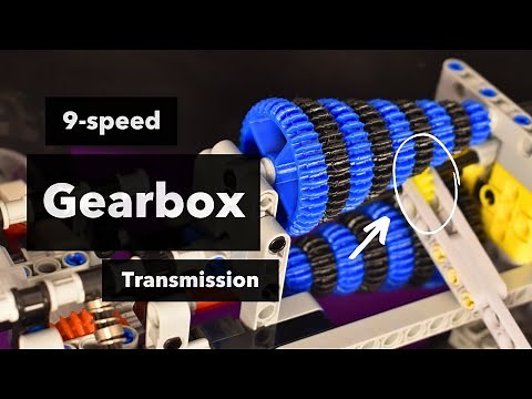 LEGO Technic 9-Speed Gearbox with Shifter Knob