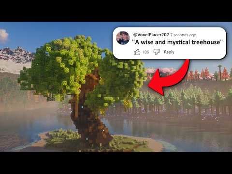 Building whatever my viewers comment in Minecraft