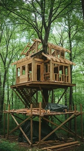 Extreme Treehouse Villa Renovation #decorhacks #livingroommakeover #renovation