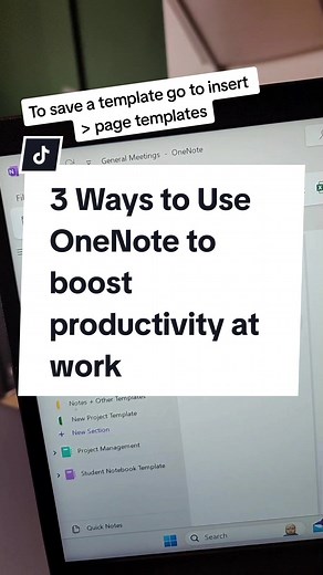 Looking to boost work productivity, but you enjoy simple apps and functions? OneNote comes with most Microsoft suites and you likely have it available to you at work! 3 Ways to use OneNote for work productivity: 1) Weekly Planners 2) Meeting Templates 3) Brain dump/to do lists What's your favourite way to use OneNote? #onenote #Microsoft365 #Microsoftoffice #onenotetips #workproductivity