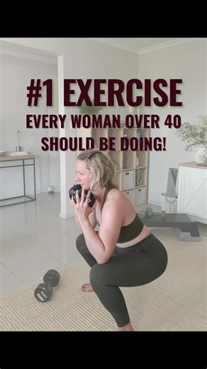 The #1 exercise every woman over 40 should be doing? SQUATS. Here's why this matters in perimenopause and beyond: 🦴 Builds bone density (your best defense against osteoporosis) 💪 Preserves muscle mass (which naturally declines after 40) ⚖️ Improves balance and prevents falls 🔥 Boosts metabolism better than cardio alone You don't need fancy equipment. You don't need to lift heavy right away. You just need to START. In this video, I'm showing you tips and form so you can feel confident doing th
