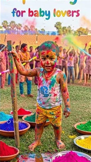 happy holi wish #papaipongo #holi special celebration in India, festival of colours