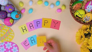 Happy Easter, title video - Free Stock Video