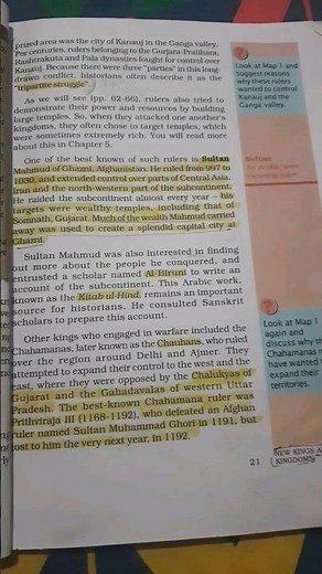 class7 history new kings and kingdoms; highlighted with exam point view #class7 #viral #trending