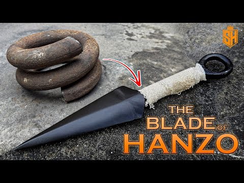 "From Rust to Blade: Forging a Kunai from a Coil Spring"