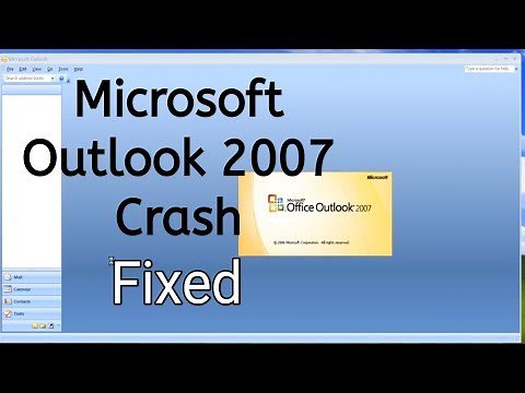 Microsoft Outlook 2007 crash fixed 100% working proof