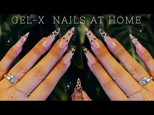DIY Animal Print GEL-X Nails 💅 | Easy Step by Step Nail Art Tutorial at Home ✨