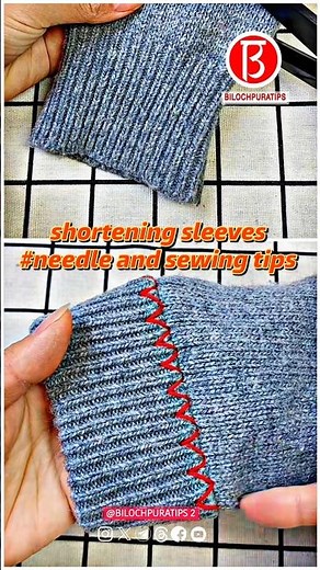 How to shorten sweater sleeves from long to short easy needlework method?