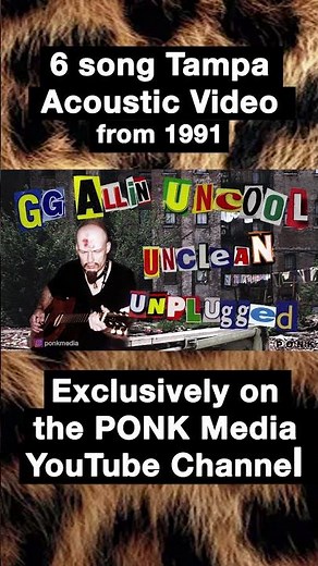 GG Allin 6 Acoustic Songs from Tampa in 1991#ggallin