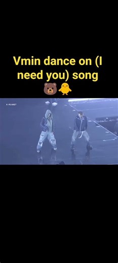vmin dancing on I need you song🐻🐥 #bts