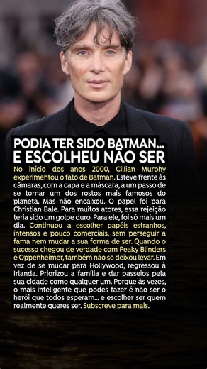 Podia ter sido Batman… e escolheu não ser