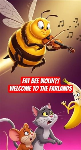Tiki & Whiskers in the TikTok FARLANDS 😵‍💫 (Fat Bee Violin) #shorts