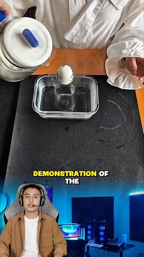 🥚 Video Description: The Egg and Bottle Experiment. This video demonstrates two simple science experiments involving a peeled boiled egg and a narrow-necked glass bottle, illustrating the principle of air pressure change. Part 1: Getting the Egg into the Bottle ▪️Action: A person inserts a burning piece of paper into a narrow-necked glass bottle. A peeled, hard-boiled egg is then placed on the mouth of the bottle. ▪️Result: The flame inside the bottle quickly extinguishes. After a few seconds, 