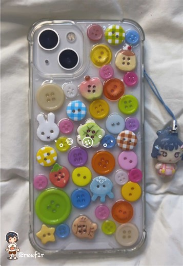 DIY Phone Case Tutorial with Cute Button Designs