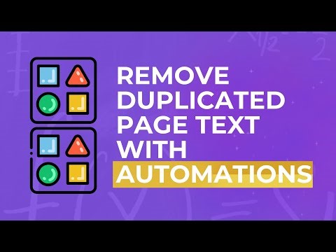Using an automation to remove duplicated page text in Notion