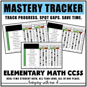 Grades 3-5 Math Mastery Tracker | CCSS-Aligned | Google Sheets | 9 Weeks