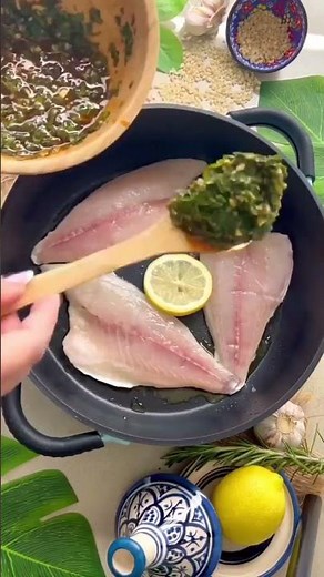 Easy Fish Dinner with Herbs Sauce