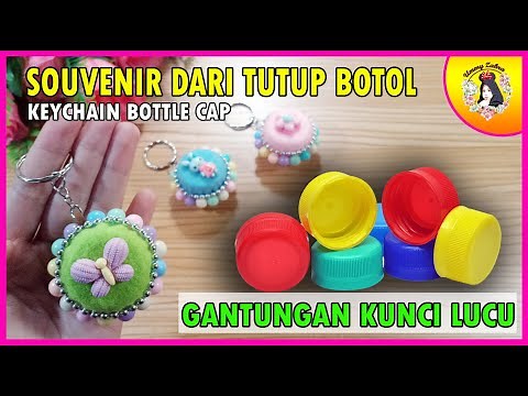 CARA MEMBUAT GANTUNGAN KUNCI LUCU DARI TUTUP BOTOL BEKAS