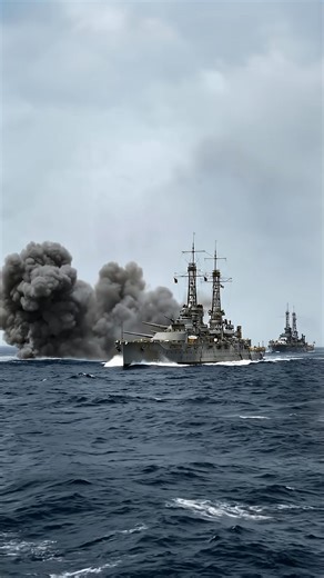 USS Oklahoma during a peacetime naval exercise in the 1920s, with USS Nevada following astern, capturing the scale and presence of early U.S. Navy battleships at sea. #navy #ww2 #ship #military | I love Warships