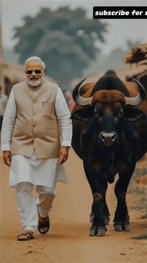 Funny Walk with Modi 🐃🤣 #Comedy #Funny #Fun #LOL #Haha #Laughter #comedyshorts