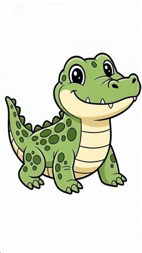 Alligator fun - a simple coloring