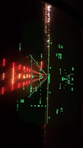 4.5K views · 105 reactions | Night Landing Through the HUD | Pilot’s Cockpit View #NightLanding #HUD #CockpitView #PilotLife #FlightDeck #AviationLovers #PilotView #AircraftLanding #FlyingAtNight #AviationDaily #CockpitLanding #AvGeek #PilotEyes #FlightCrew #AviationVideos | Aviation Gallery | Facebook