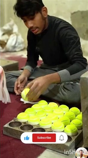 The process of making a tennis ball#fact #macking #ball #cricket #process #interesting #amazing #...