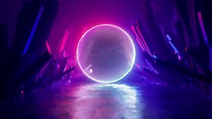 Rainbow Neon Circle HD Live Wallpaper For PC