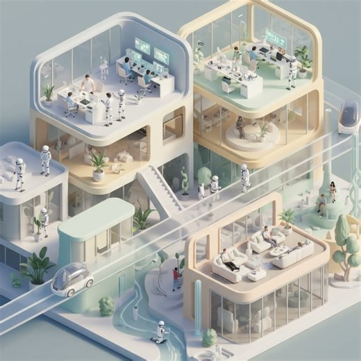 Life in a Futuristic Smart City | Isometric Animation