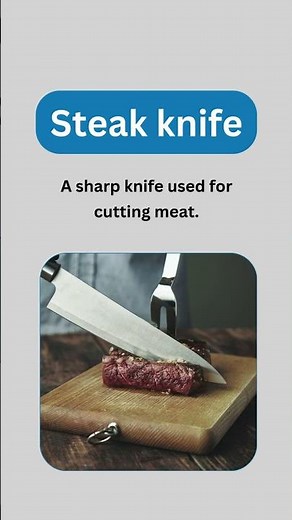 Cutlery Vocabulary in English
