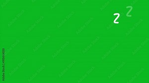 Sleeping zzz on a green screen. Sleeping concept. Night sleepy noise sound 4K animation