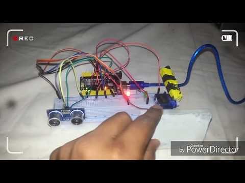Proyecto con Arduino Modelo de peaje con ultrasonico y servomotor