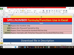 SpellNumber formula Use in Excel | Number to word in Excel |How to Convert Number into Word in Excel