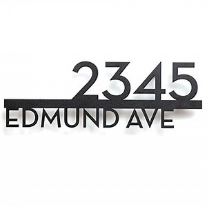 304 Stainless Steel Custom Address Sign For House Street, Address Sign Plaque for Outside, Modern House Numbers (Length:12")