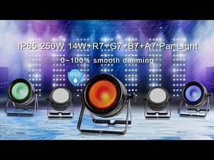 RGBW+Amber LED Par Can Light Waterproof