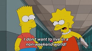 68K views · 1.3K reactions | No sleep 'til the weekend! | The Simpsons | Facebook