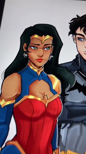 I’ve been rewatching Justice League Unlimited recently 😳 #dc #fanart #jlu #justiceleague #justiceleagueunlimited #superhero #wonderwoman #batman #hawkgirl #greenlantern #flash #wonderbat #art #redesign