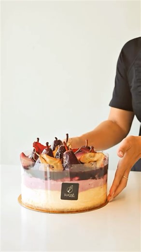 Sucré Table | Bakery & Café | Our Red Wine Pear Cheesecake is almost gone! Red wine poached pears with raspberry hibiscus, a creamy cheesecake base, and deep red wine... | Instagram