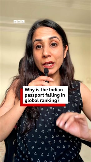 The latest Henley Passport Index - a ranking system of the world’s passports based on visa-free travel - has placed India in the 85th spot out of 199 countries, five places lower than last year. India’s rank in the past decade has hovered in the 80s, even dipping to the 90th spot in 2021. But why is India’s passport ranking lower than many of its Asian and African counterparts despite being the world’s fifth largest economy? The BBC explains. The Indian government has not commented on the report
