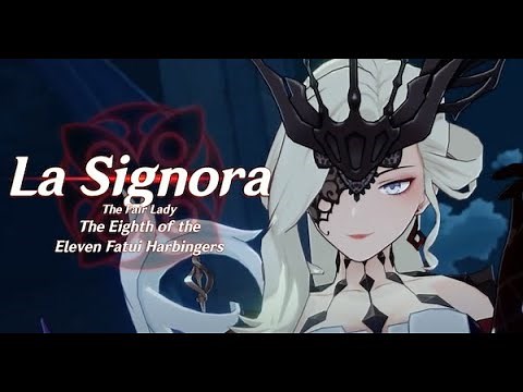 The 8th Fatui Harbinger - La Signora | ALL CUTSCENES | Genshin Impact