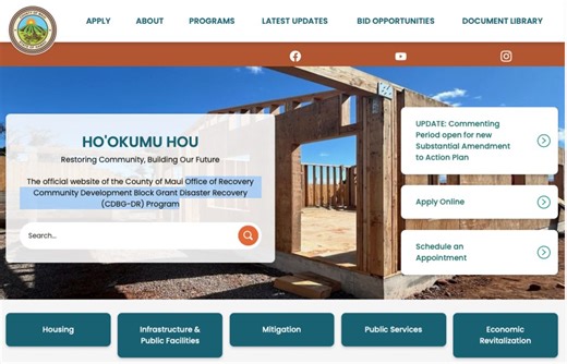 Updates to Maui County’s CDBG program available for public review | Maui Now