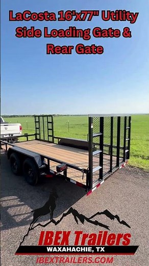 2025 LaCosta 16'x77" Utility Trailer with side gate & rear gate at Ibex Trailers in Waxahachie, TX