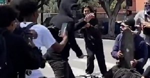 Antifa thugs get beatdown after attacking anti-mask protesters in LA; video captures stabbing