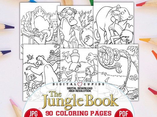 Jungle Book Coloring Pages: 90 Printable Designs (JPG & PDF) - Etsy