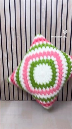 Hand crochet pillow cover 💗#handmade #crochet