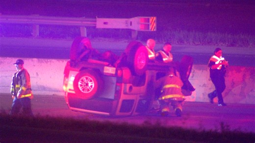 Driver hospitalized after rolling car on Highway 281
