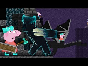 Peppa Minecraft Speedrunner Animation Part 3 vs Hunters Peppa Pig Play Minecraft