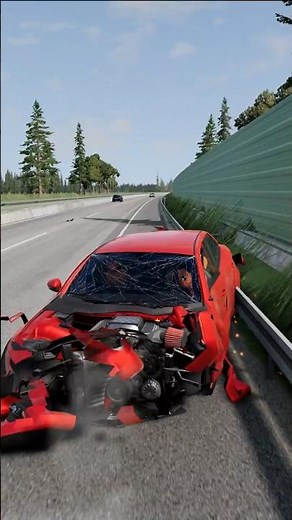 High Speed Autobahn Crash at 250+ MPH - BeamNG Drive Realistic Crashes