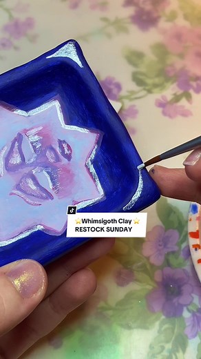 This baby and others dropping Subday (8/25) at 3pm EST ⭐️ all items are handmade and one of a kind so set a reminder if you have your eye on something specific:) #clayartist #whimsigoth #pinterestoutfit #cottagecoredecor #stars #rileyrosestudio